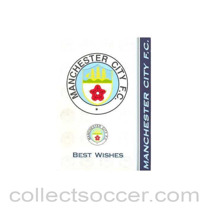 Manchester City Best Wishes card