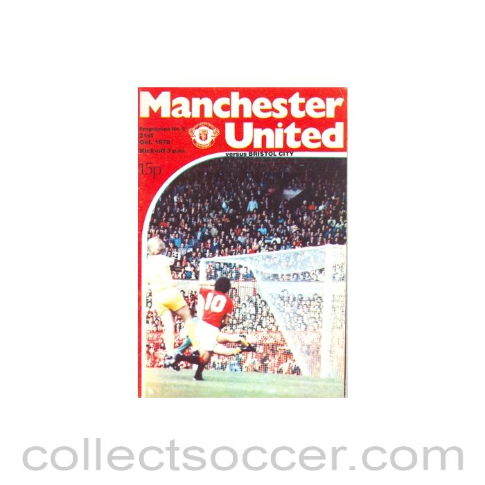 1978 - Manchester United v Bristol City official programme 21/10/1978