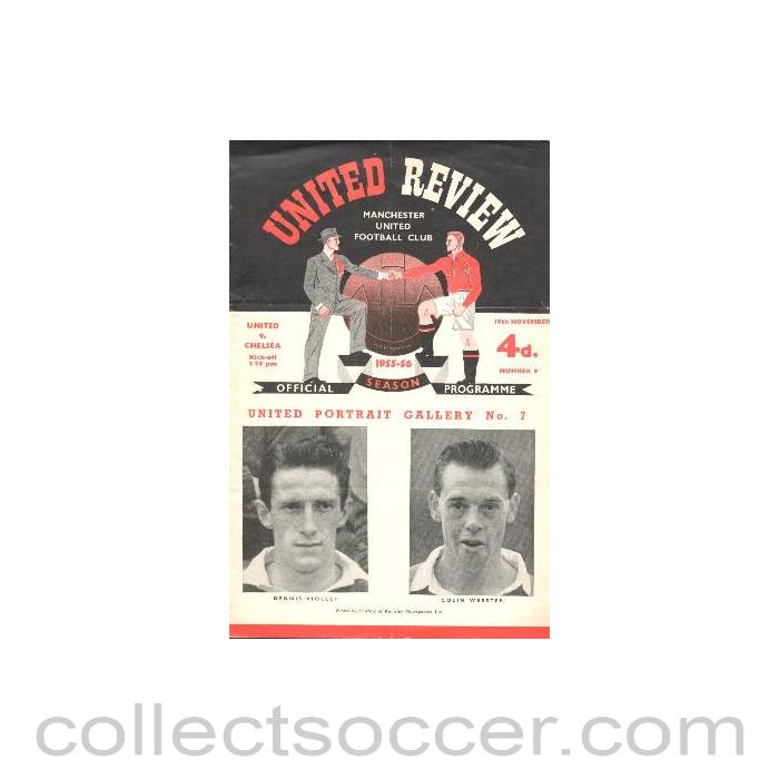 1955 - Manchester United vChelsea official programme 19/11/1955