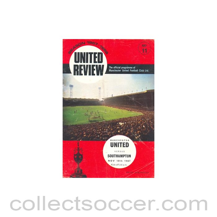 1967 - Manchester United v Southampton official programme 18/11/1967