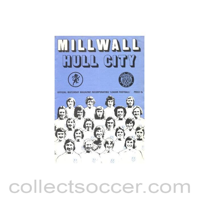 1972 - Millwall v Hull City official programme 15/09/1972