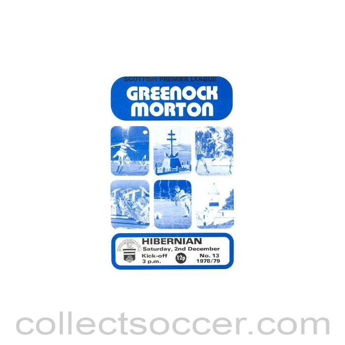 1978 - Greenock Morton v Hibernian official programme 02/12/1978