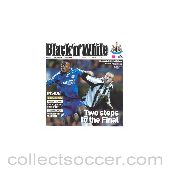 2006 - Newcastle United vChelsea official programme 20/12/2006
