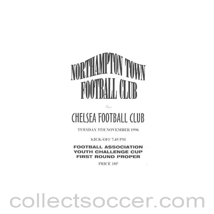 1996 - Northampton Town vChelsea official programme 05/11/1996