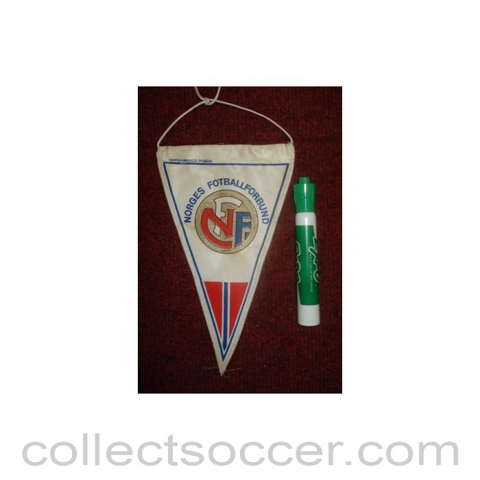The Norway Football Association small Pennant once property of the football referee Neil Midgley
