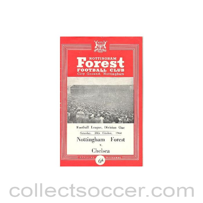 1964 - Nottingham Forest vChelsea official programme 10/10/1964