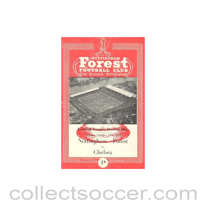1959 - Nottingham Forest vChelsea official programme 31/10/1959