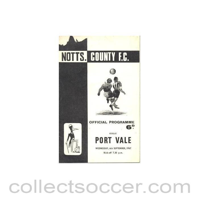 1967 - Notts County v Port Vale official programme 06/09/1967