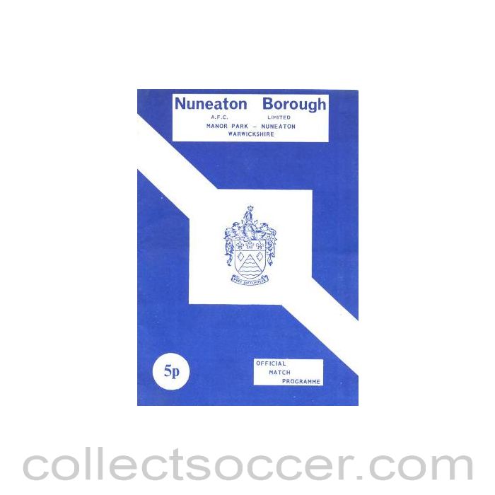 1972 - Nuneaton Borough v Wimbledon official programme 14/08/1972