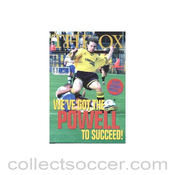 1999 - Oxford United vChelsea official programme 25/01/1999