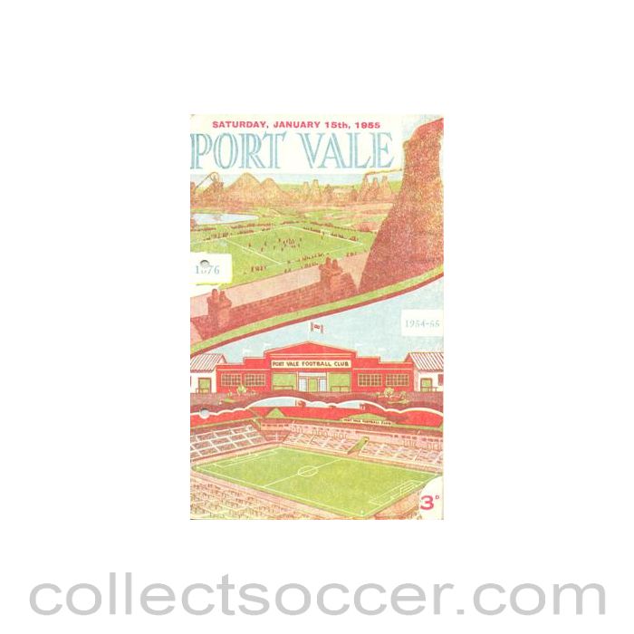 1955 - Port Vale v Stoke City official programme 15/01/1955 Football League, half price