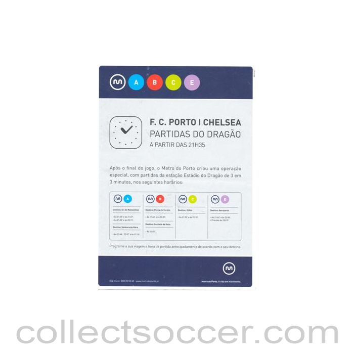2007 - Porto v Chelsea leaflet 21/02/2007 Champions League