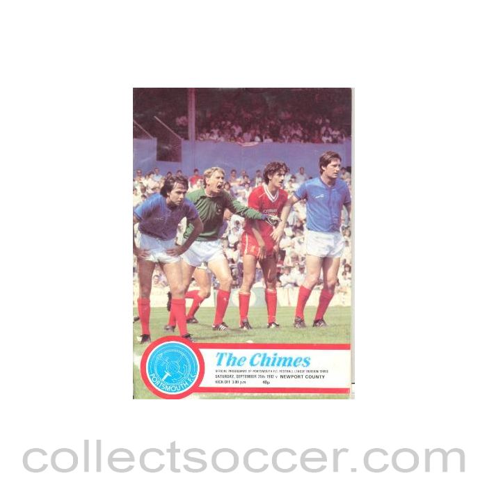 1982 - Portsmouth v Newport County official programme 25/09/1982