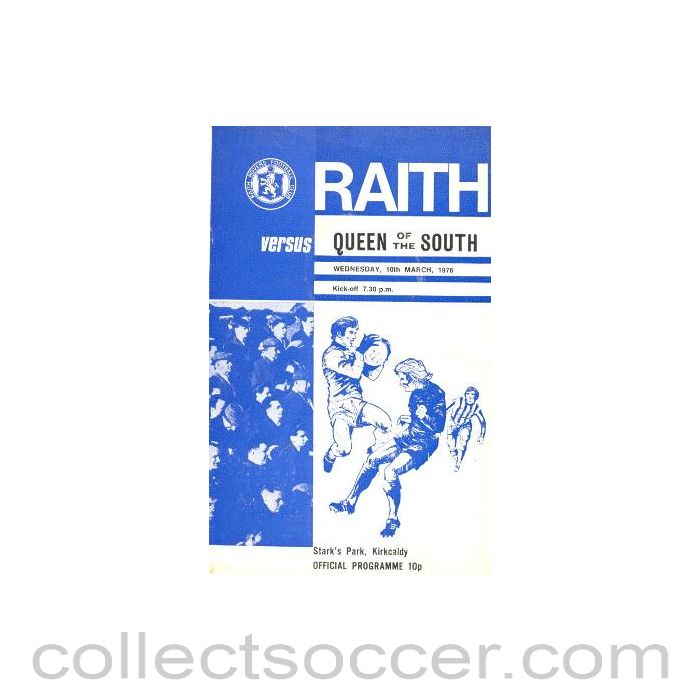1976 - Raith Rovers v Queen of the South official programme 10/03/1976 Scottish Spring Cup