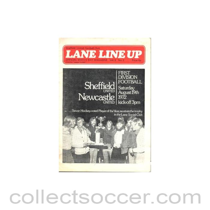 1972 - Sheffield United v Newcastle United official programme 19/08/1972 Football League