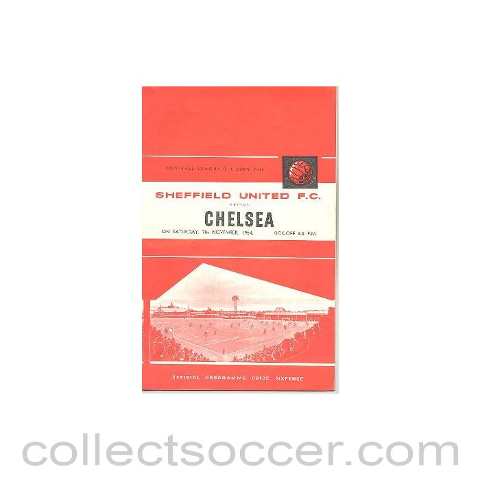 1964 - Sheffield United vChelsea official programme 07/11/1964