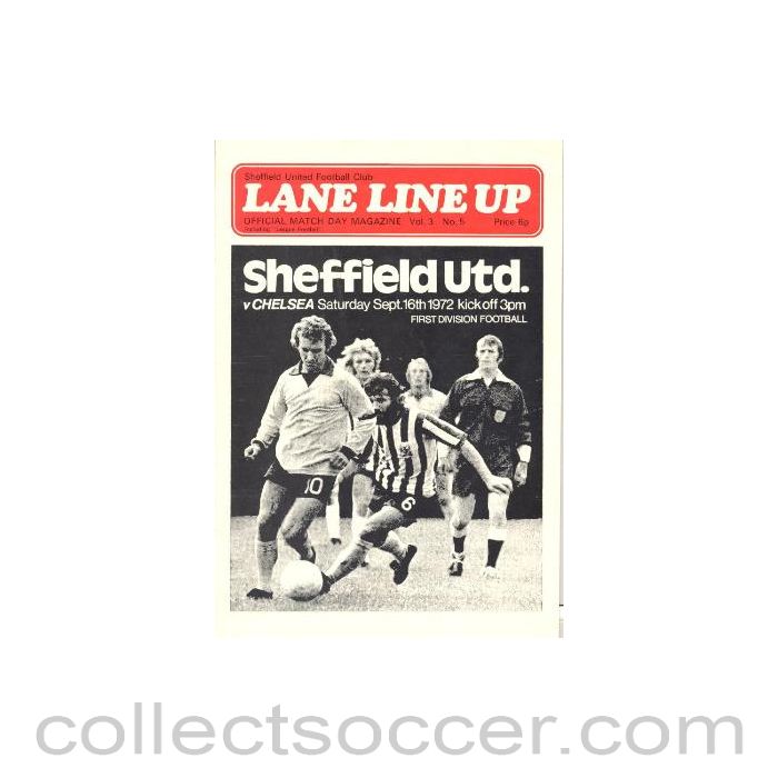 1972 - Sheffield United vChelsea official programme 16/09/1972