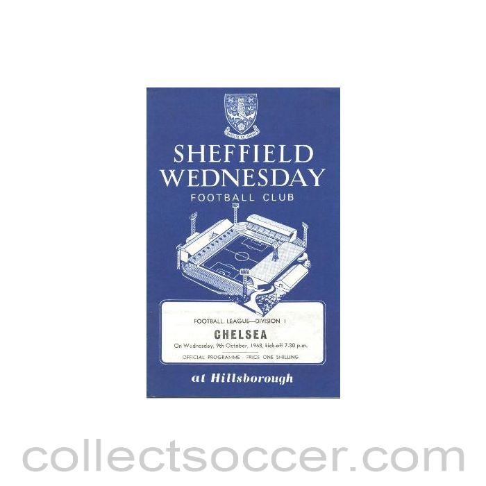 1968 - Sheffield Wednesday vChelsea official programme 09/10/1968