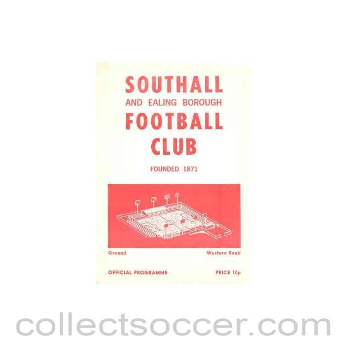 1978 - Southall & Ealing Borough v Woking official programme 15/04/1978