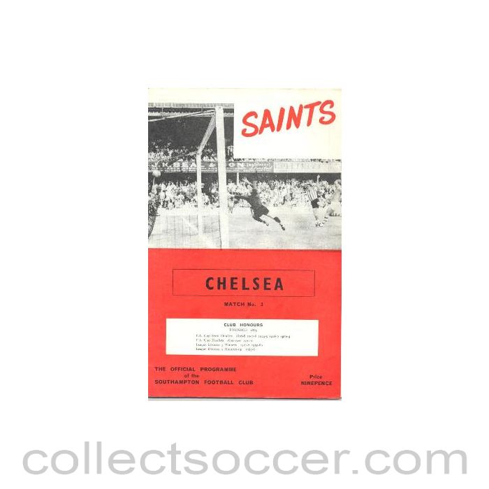 1966 - Southampton vChelsea official programme 03/09/1966
