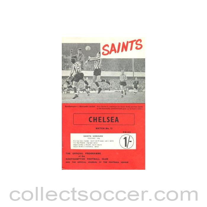 1968 - Southampton vChelsea official programme 06/01/1968