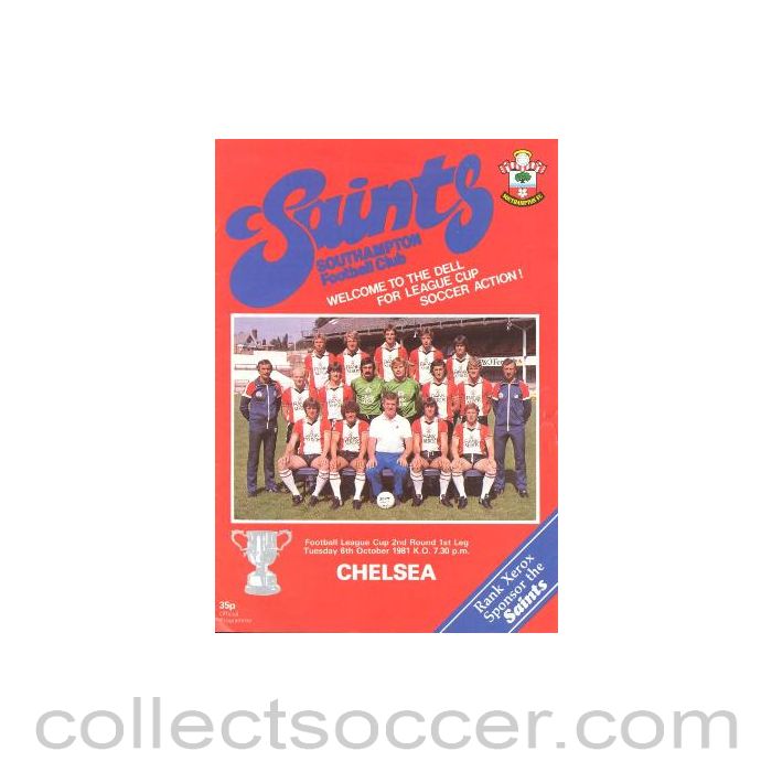 1981 - Southampton vChelsea official programme 06/10/1981