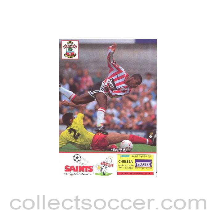 1990 - Southampton v Chelsea official programme 06/10/1990