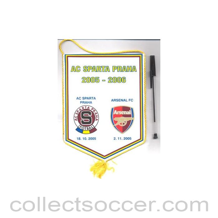 2005 -2006 Champions League pennant Sparta Prague v Arsenal