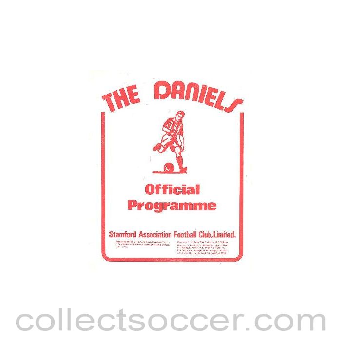 1976 - Stamford v Prescot official programm 31/01/1976