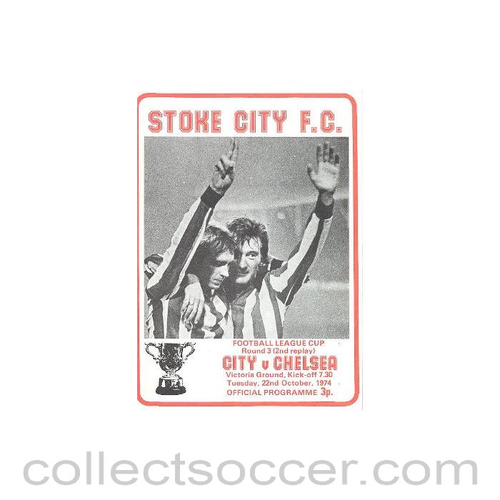 1974 - Stoke City vChelsea official programme 22/10/1974
