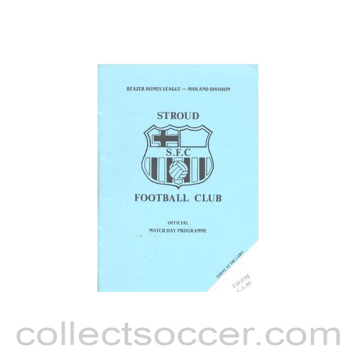 1990 - Stroud v Esbjerg Denmark official programme 05/03/1990 Friendly
