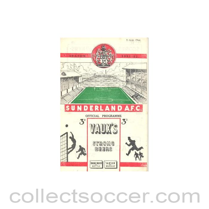1952 - Sunderland vChelsea official programme 09/02/1952