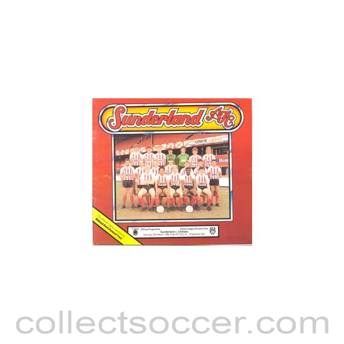 1985 - Sunderland v Chelsea official programme 30/03/1985