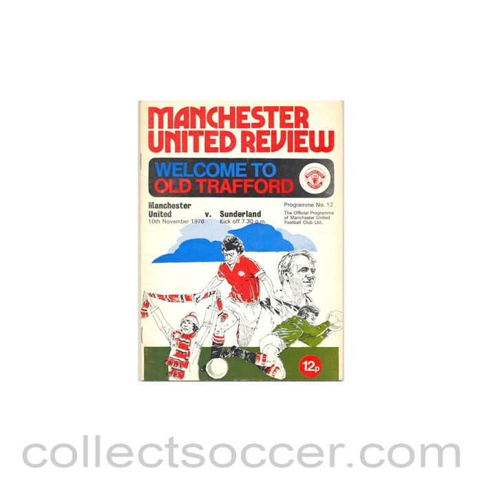 1976 - Manchester United v Sunderland official programme 10/11/1976