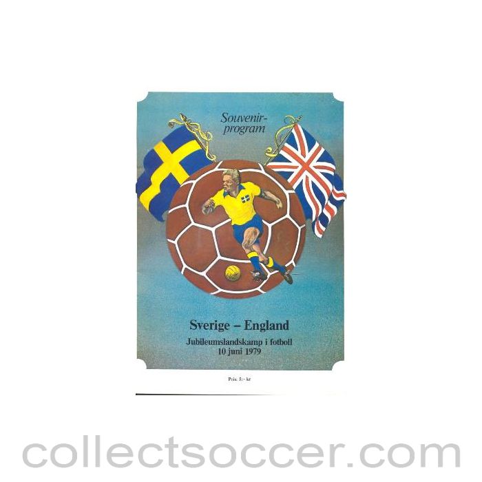 1979 Sweden v England official programme 10/06/1979
