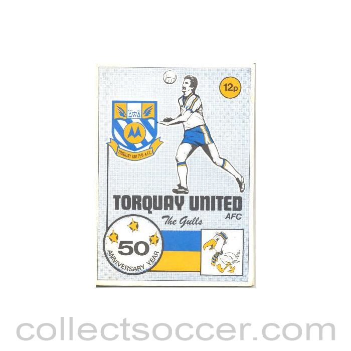 1977 - Torquay United v Crewe official programme Season 1977-1978