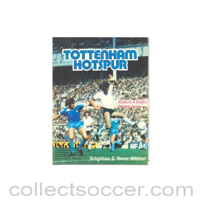 1979 - Tottenham Hotspur v Brighton & Hove Albion official programme 08/09/1979 Football League