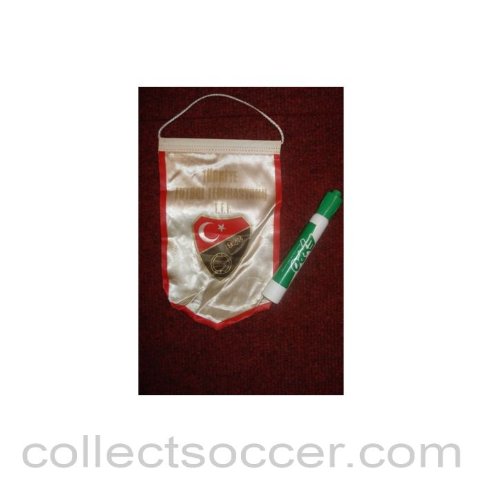 The Turkey Football Association small Pennant once property of the football referee Neil Midgley