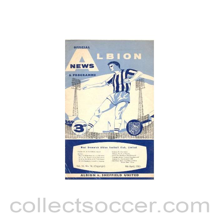 1963 - West Bromwich Albion v Sheffield United official programme 06/04/1963