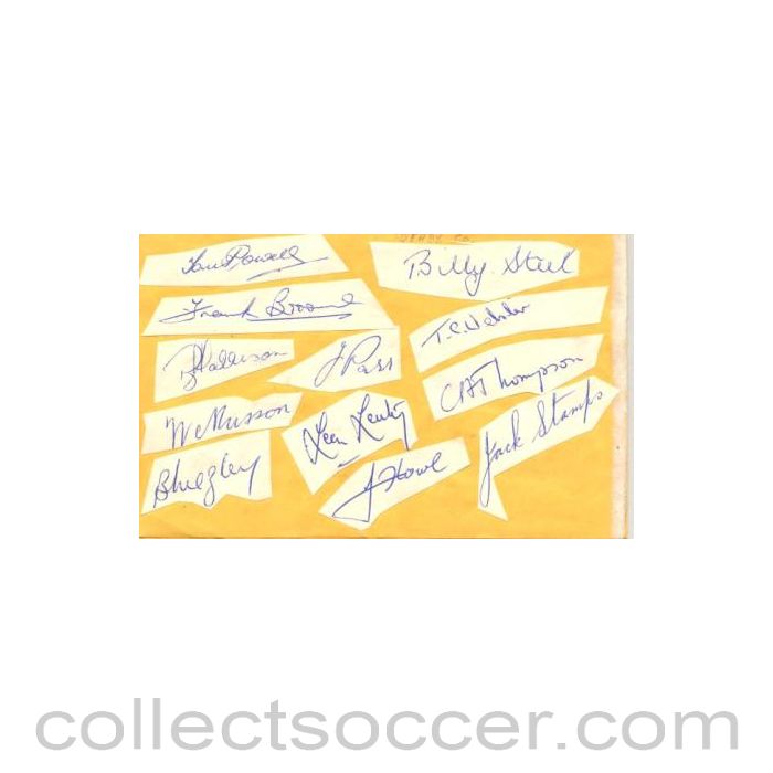 West Ham United and Derby County old autographs