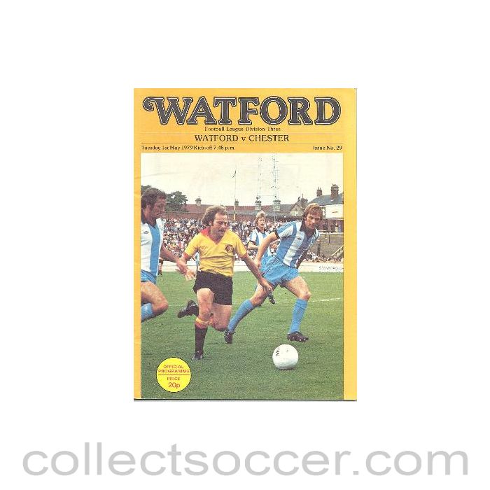 1979 - Watford v Chester official programme 01/05/1979