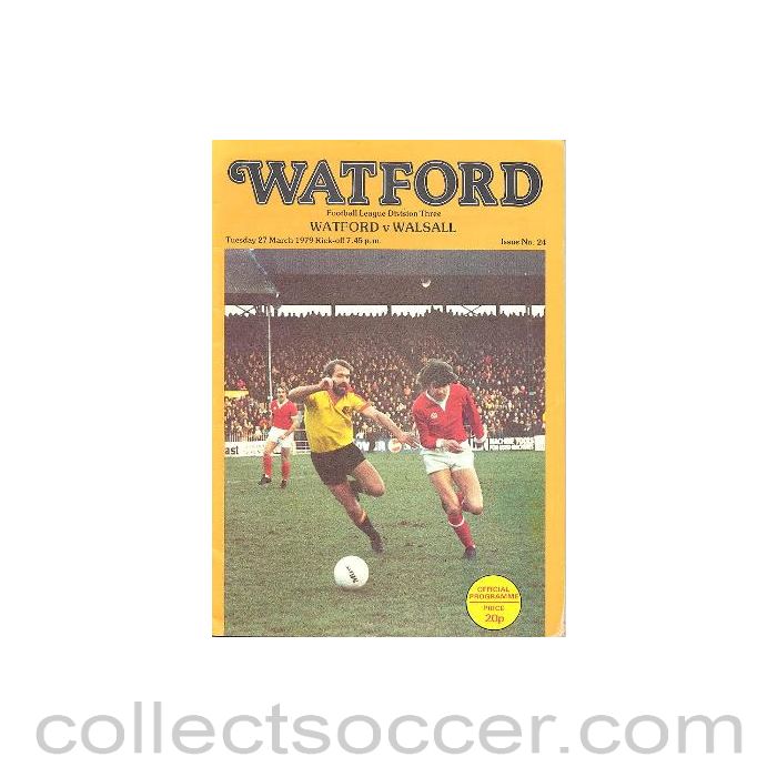 1979 - Watford v Walsall official programme 27/03/1979