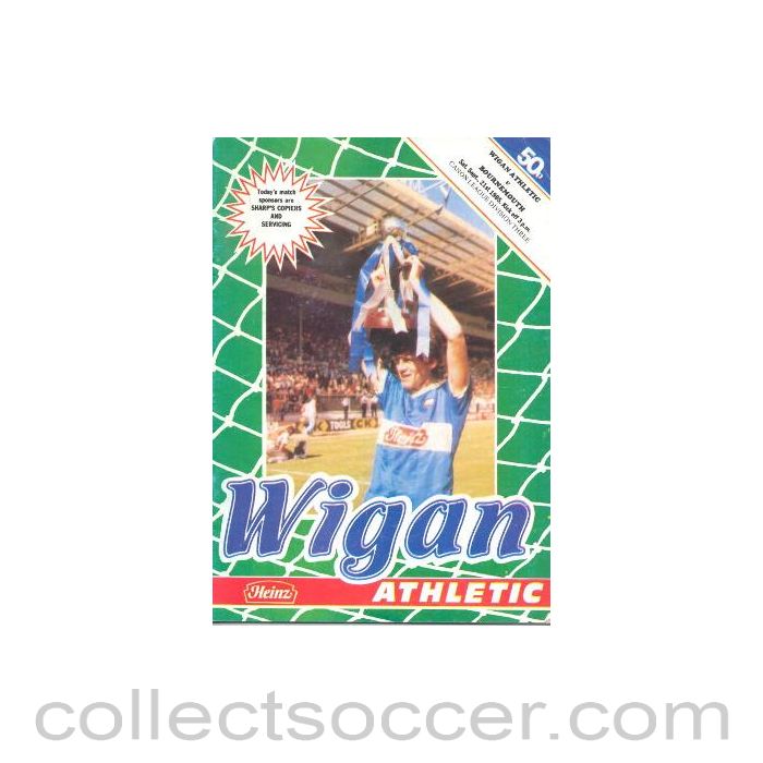 1985 - Wigan Athletic v Bournemouth official programme 21/09/1985