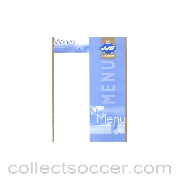 2005 - Wigan Athletic v Chelsea Menu Wine List 14/08/2005, first ever Chelsea visit to Wigan