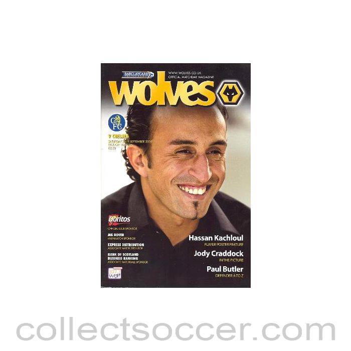 2003 - Wolverhampton Wanderers vChelsea official programme 20/09/2003