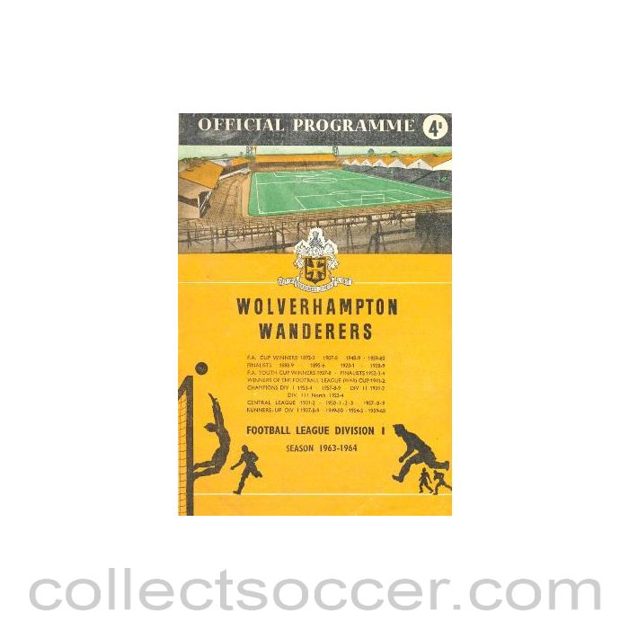 1963 - Wolverhampton Wanderers v Arsenal official programme 14/12/1963
