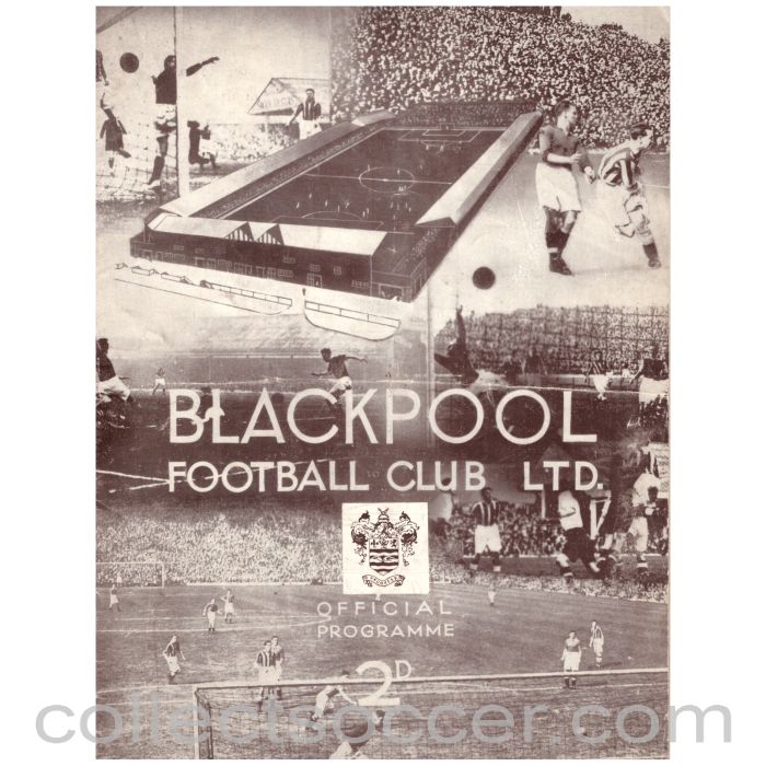 1938 Blackpool v Everton Football Programme