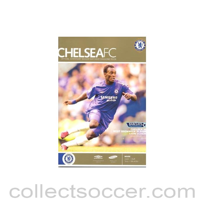 2005 - Chelsea v West Bromwich Albion official programme 24/08/2005 Barclais Premiership