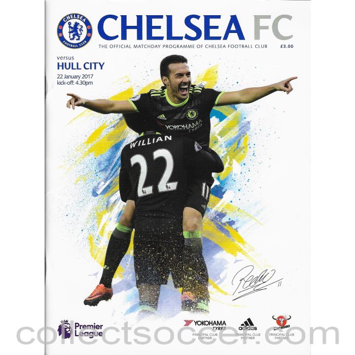 2017 - Chelsea FC v Hull City Football Programme 22/01/2017.