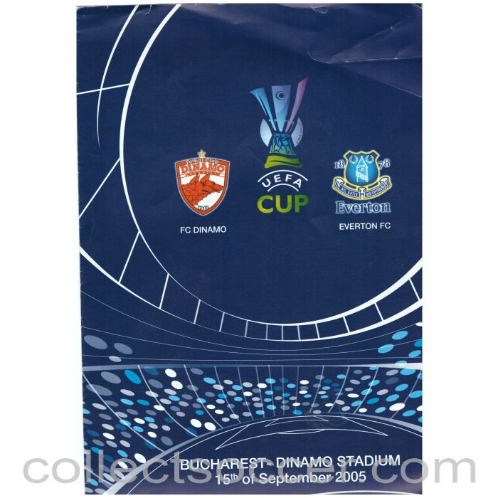 2005 - Dinamo v Everton Programme 15/09/2005